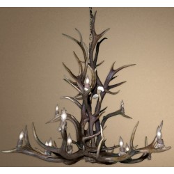 Big Sky Real Antler Elk Cascading Chandelier CD-ECASC