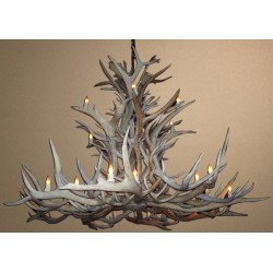 Aspen Real Antler Elk & Mule Deer Chandelier CD-EMD