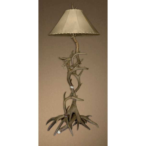 Real Antler White-tail & Mule Deer Floor Lamp