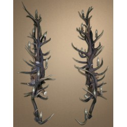 Real Antler Elk & Moose Custom Sconce ELMOOSE